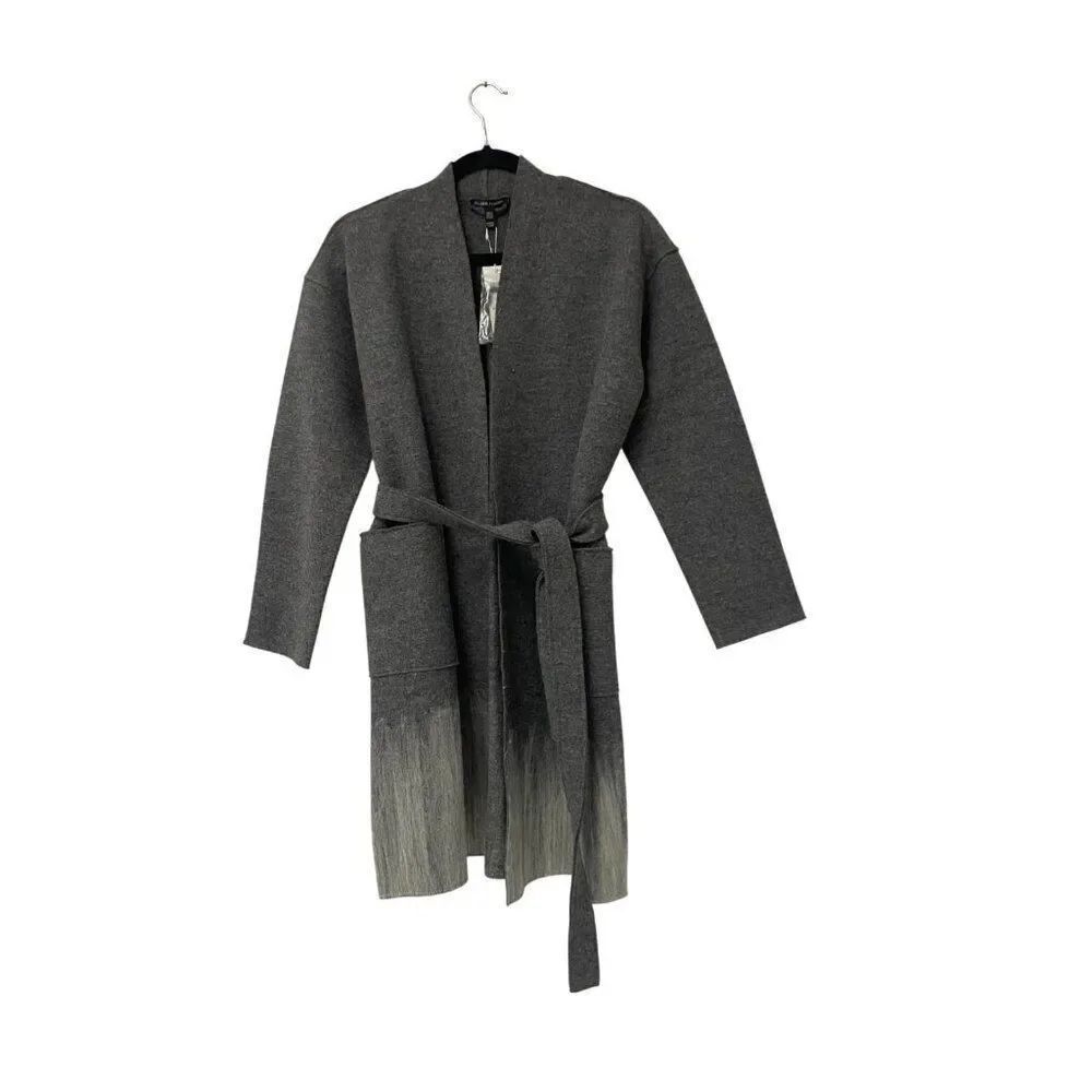 Eileen Fisher Womens Kimono Coat XXS Boiled Wool Mohair Belted Sweater NWT